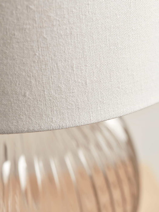 Round Fluted Glass Table Lamp
