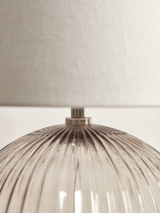 Round Fluted Glass Table Lamp
