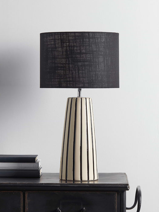 Monochrome Striped Table Lamp