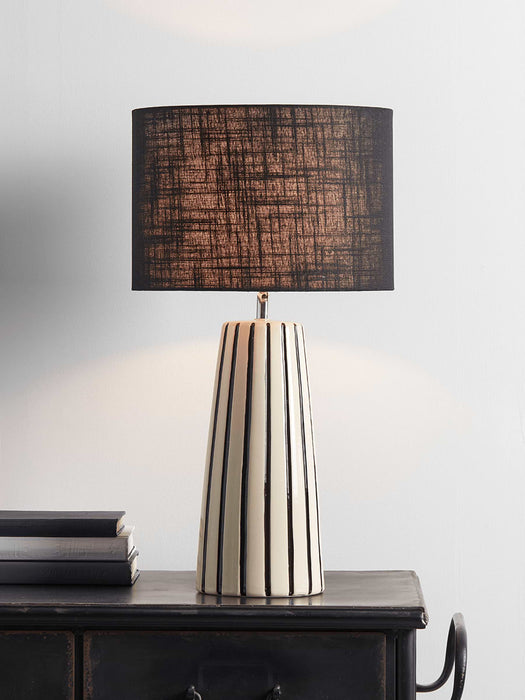 Monochrome Striped Table Lamp