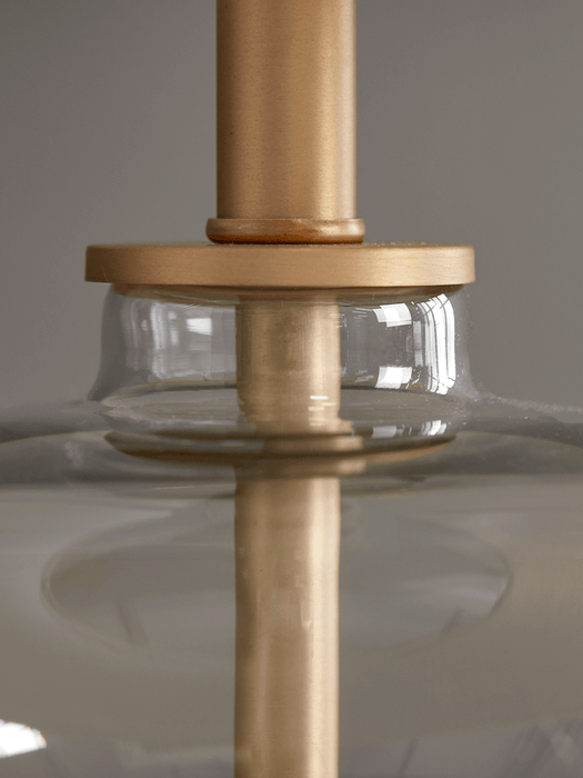 Brushed Gold & Glass Table Lamp