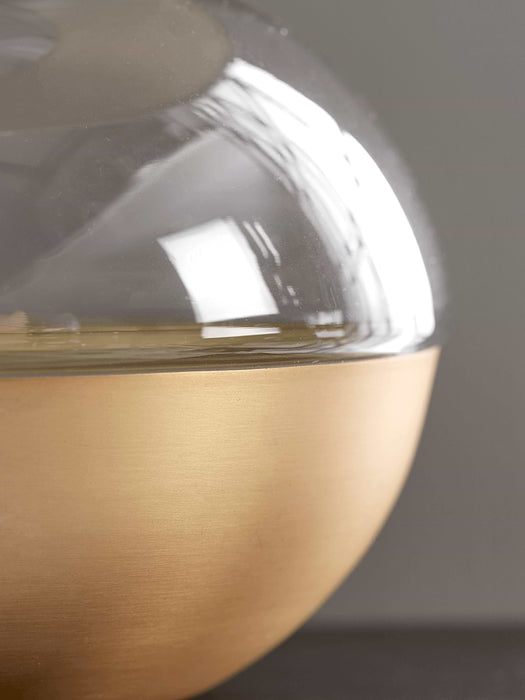 Brushed Gold & Glass Table Lamp