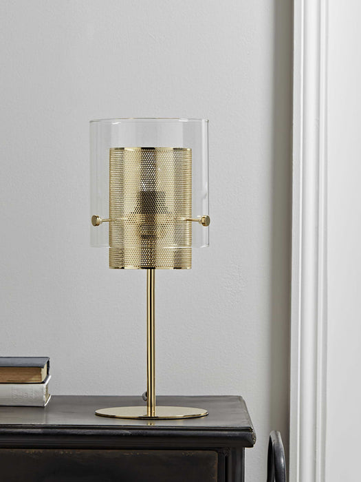 Mesh Glass Stem Table Lamp