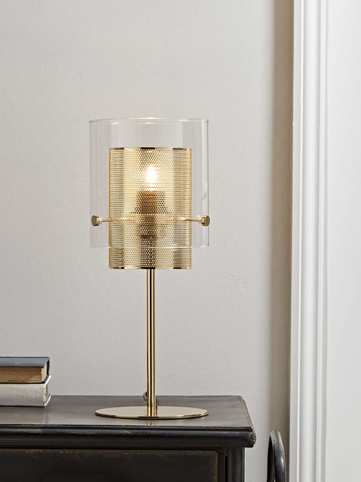 Mesh Glass Stem Table Lamp