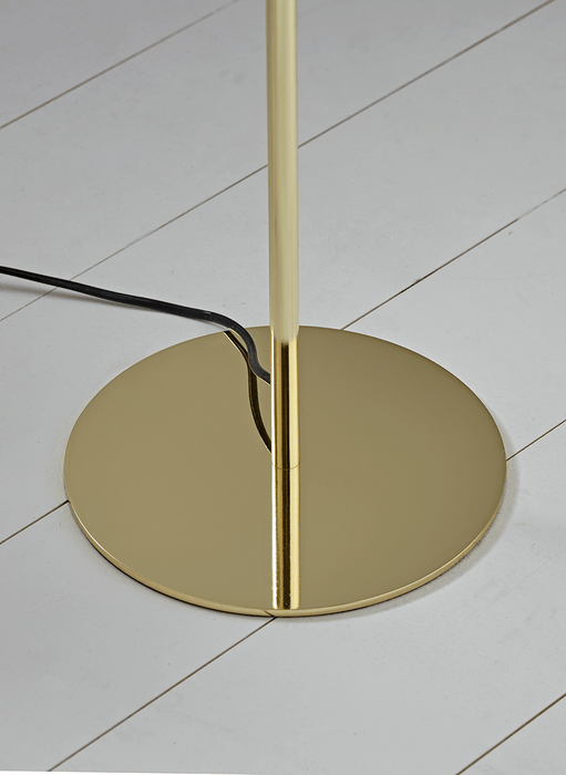 Mesh & Glass Stem Floor Lamp