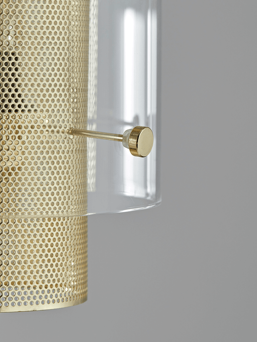 Mesh & Glass Stem Floor Lamp