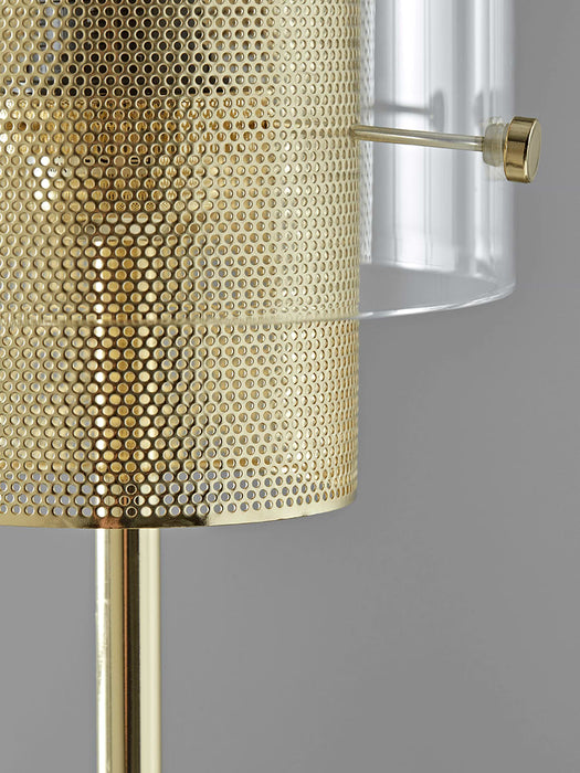 Mesh & Glass Stem Floor Lamp