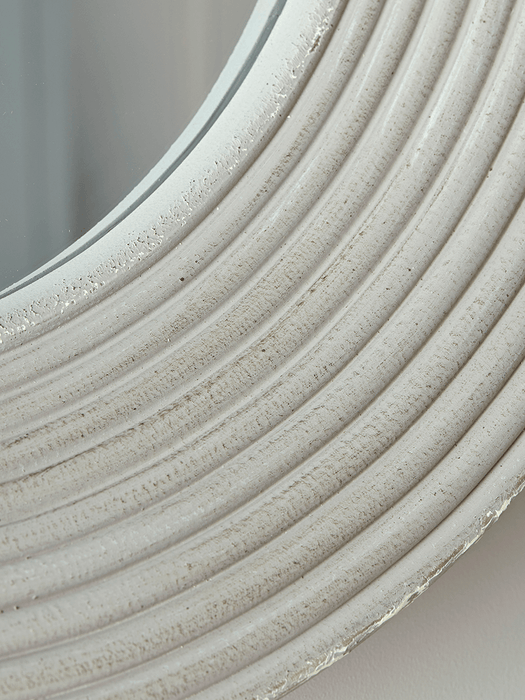 Round Ribbed Wall Mirror