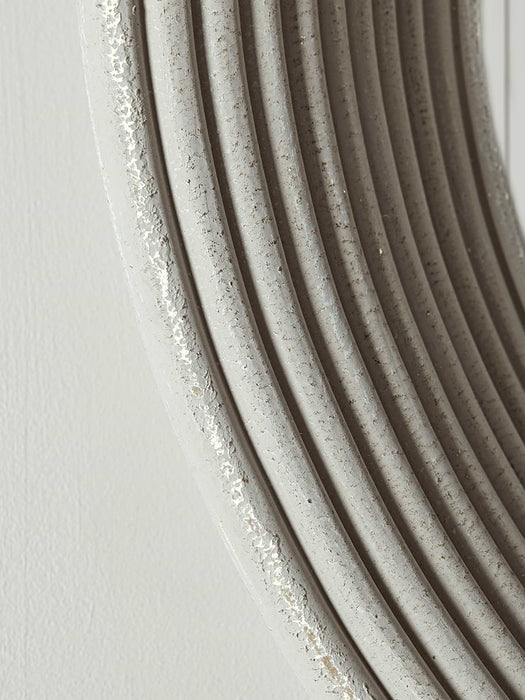 Round Ribbed Wall Mirror