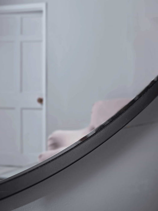 Industrial Slim Frame Round Mirror - Large