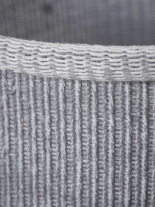 Two Knitted Grey Fabric Laundry Bags
