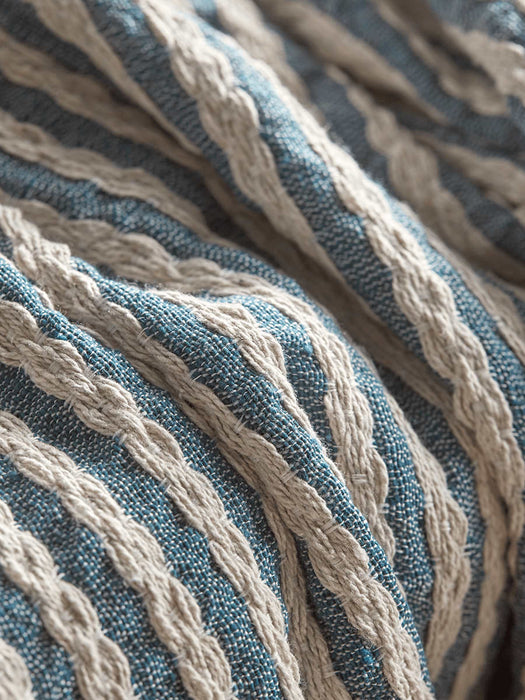 French Blue Stripe Throw