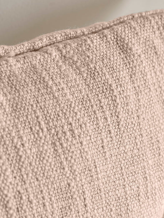 Woven Tasseled Cushion - Soft Blush
