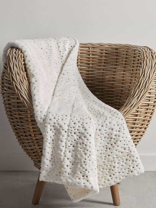 Starry Faux Fur Throw