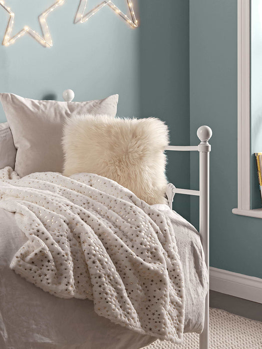 Starry Faux Fur Throw