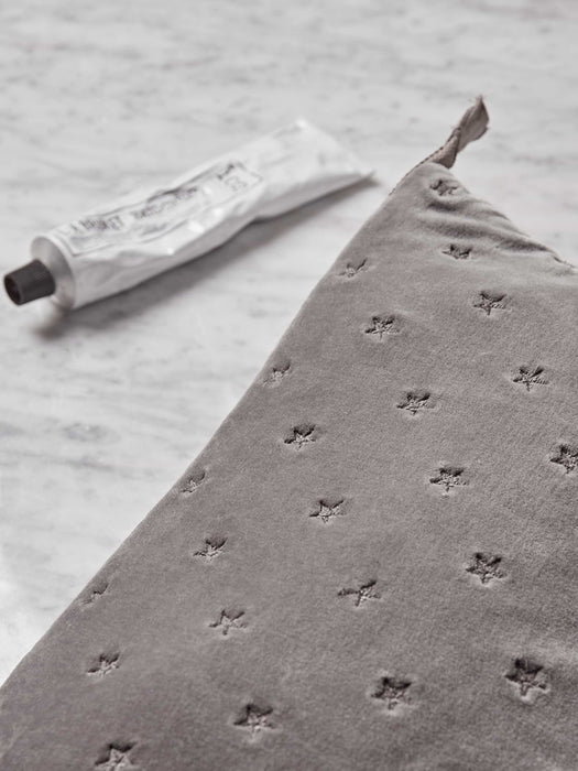 Star Embroidered Beauty Bag - Grey