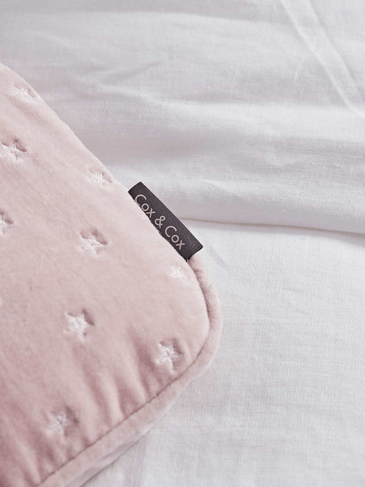 Star Embroidered Hot Water Bottle - Blush
