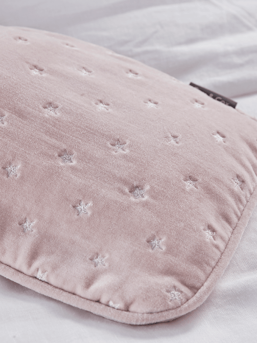 Star Embroidered Hot Water Bottle - Blush