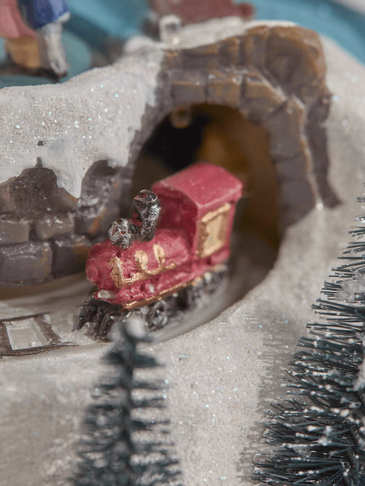 Miniature Lit Ski Slope