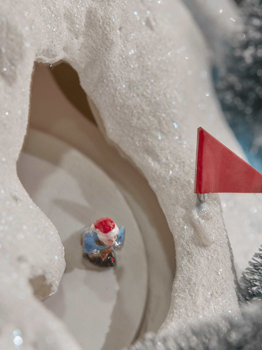Miniature Lit Ski Slope