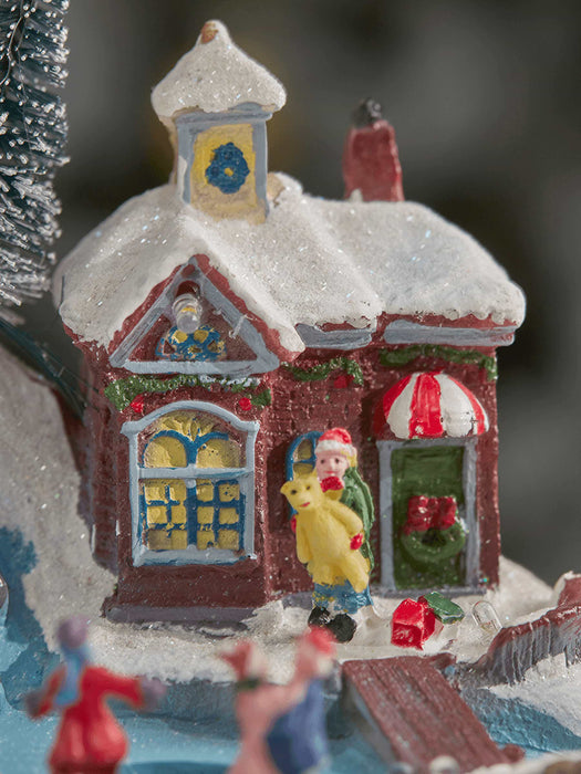 Miniature Lit Ski Slope