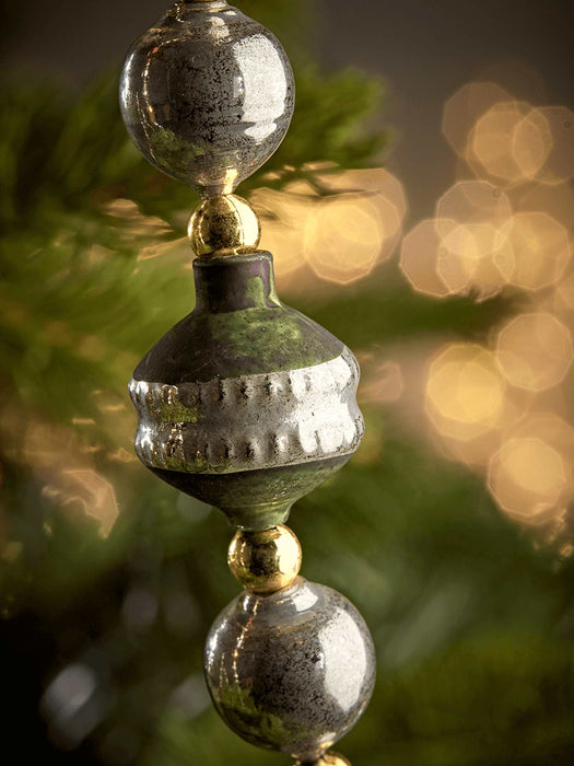 Vintage Style Bauble Garland - Red Mix