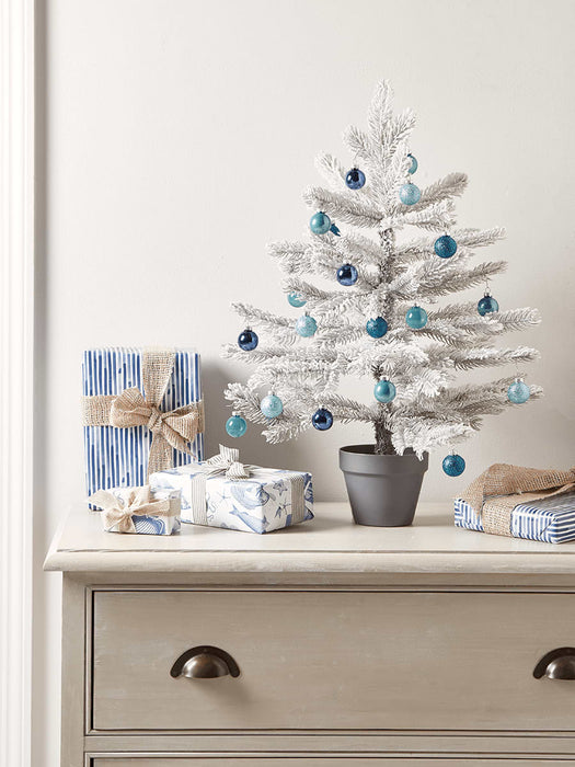 Indoor Outdoor Frosted Pine Potted Tree