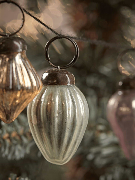 Vintage Mercuried Bauble Garland - Blush & White