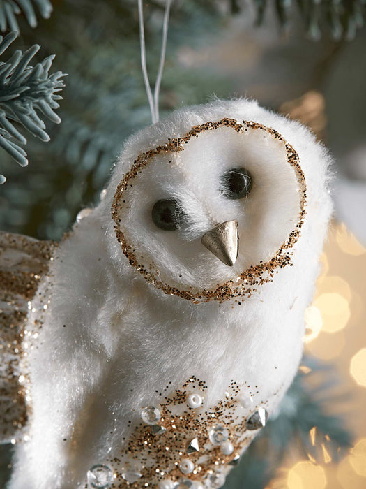 Two Glittered Owls