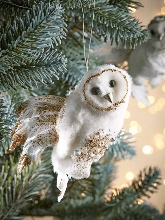 Two Glittered Owls