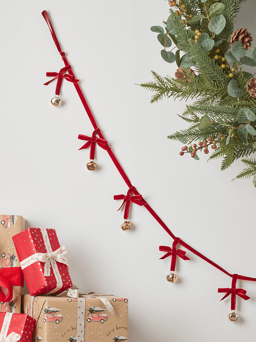 Three Velvet Bell Garlands