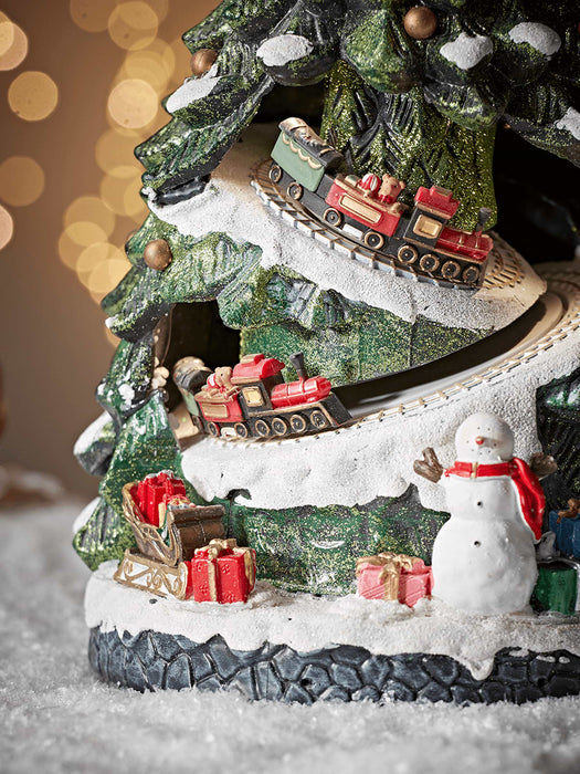 Miniature Lit Tree Trains