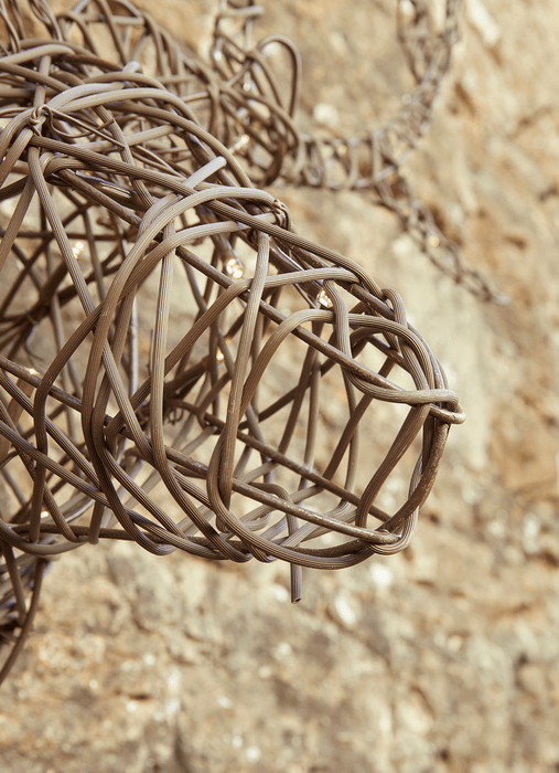 Faux Rattan Light Up Stag Head
