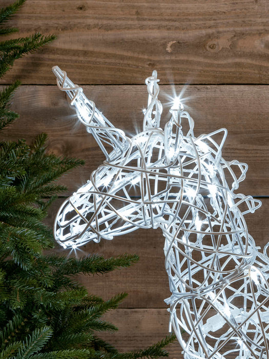 Faux Rattan Light Up Unicorn