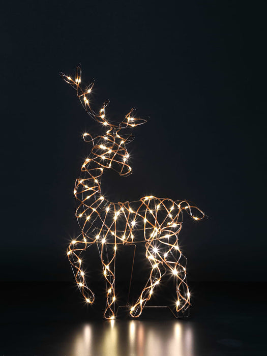 Slimline Faux Rattan Deer