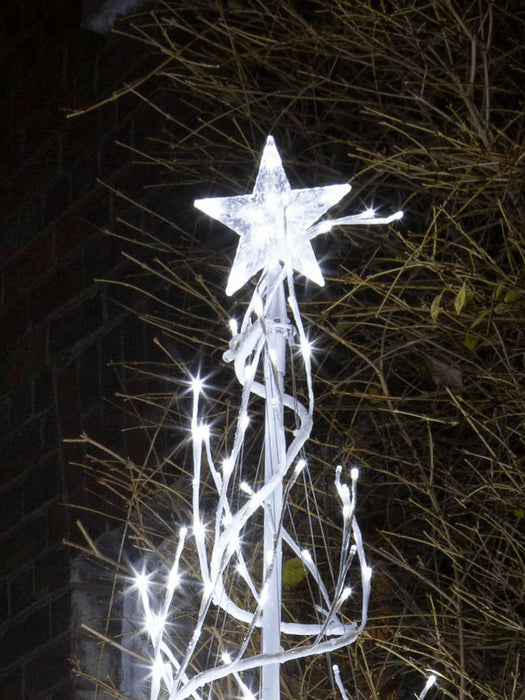 Icy White Light Up Spiral Tree
