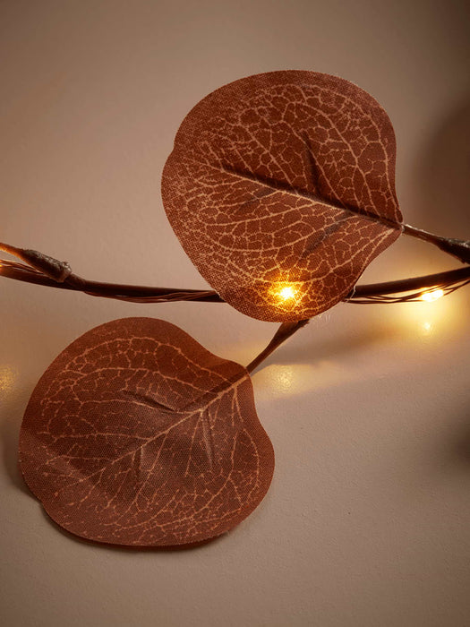Burgundy Eucalyptus Light Up Garland