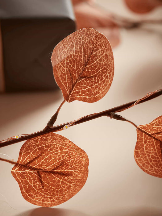 Burgundy Eucalyptus Light Up Garland