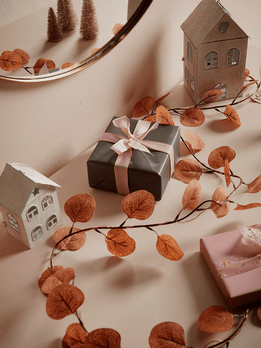Burgundy Eucalyptus Light Up Garland