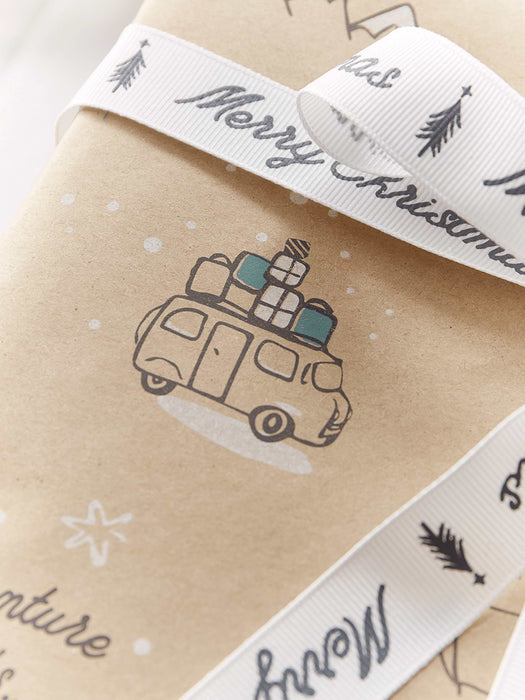 Christmas Campervan Recycled Wrapping Paper