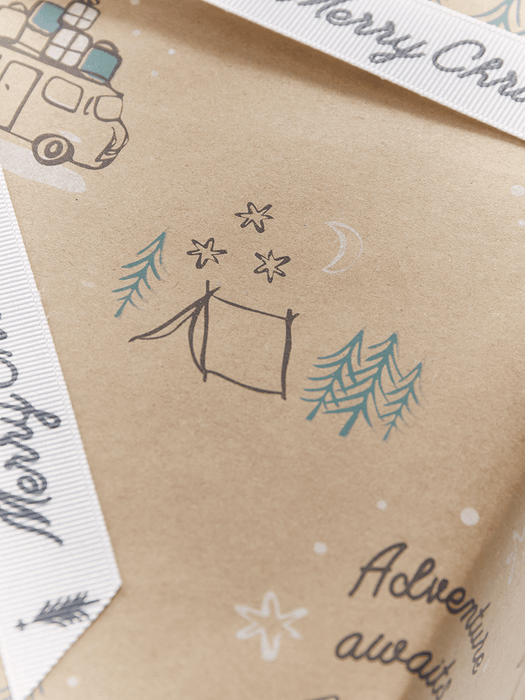 Christmas Campervan Recycled Wrapping Paper