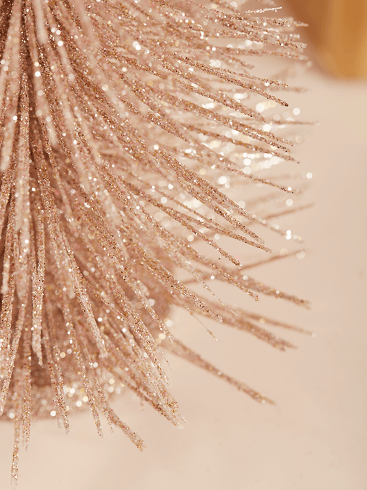 Blush Glittered Brush Tree - Large