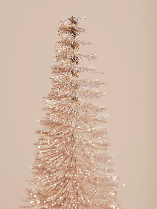 Blush Glittered Brush Tree - Large