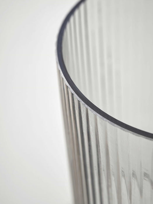 Soft Grey Fluted Vase
