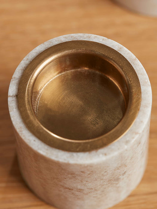Three Marble Candle Holders