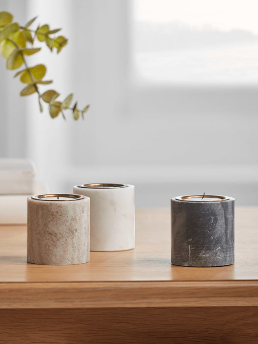 Three Marble Candle Holders