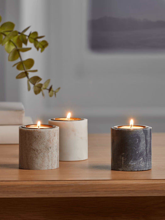Three Marble Candle Holders