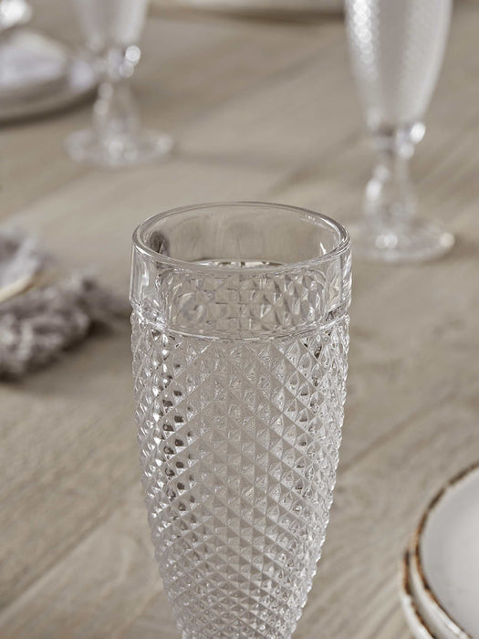 Six Argyle Champagne Glasses
