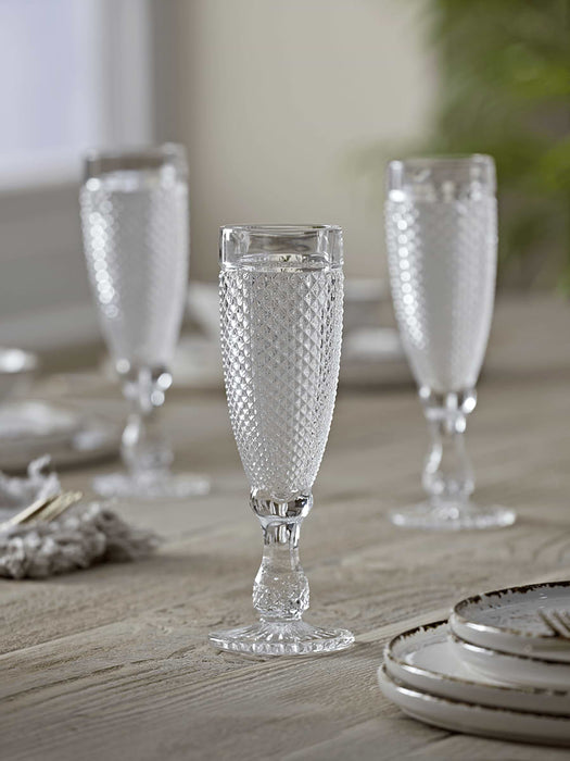 Six Argyle Champagne Glasses