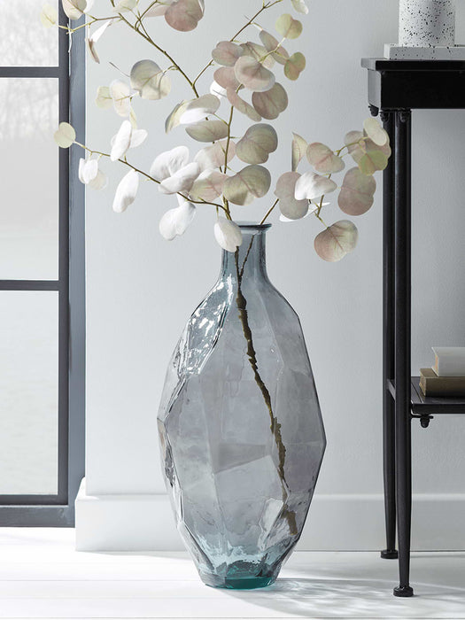 Geometric Tall Vase - Grey